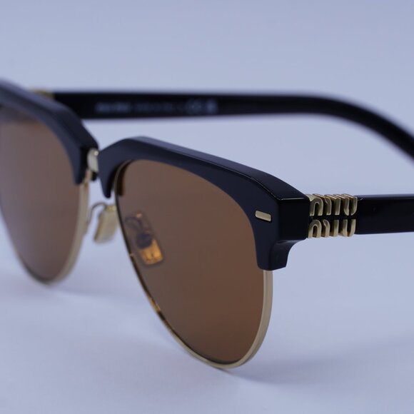 Miu Miu MU09ZS 1AB2Z1 Sunglasses Black Aviator Frame main image 12